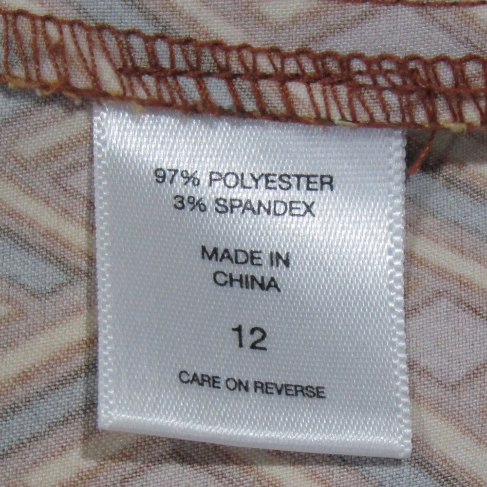 New York & Company Brown & Yellow Print Skirt 12 - Picture 5 of 5